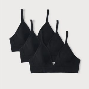 (4) Organic Basics Triangle Bras